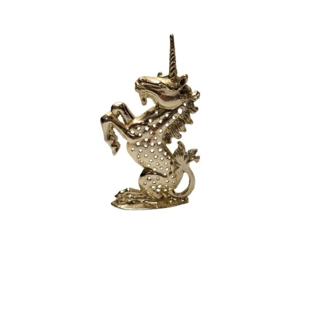 Vintage Gold Tone Unicorn Earring Holder by Torino